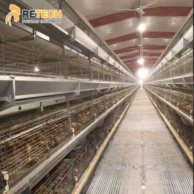 Galvanized H Type Multi Tiers Poultry Farm Equipment Layer Egg Hen Breeding Chicken Baby Cage