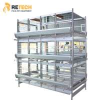 Chicken Breeder Cage Manufacturer 4 Tiers H Type Battery Cages for poultry farming